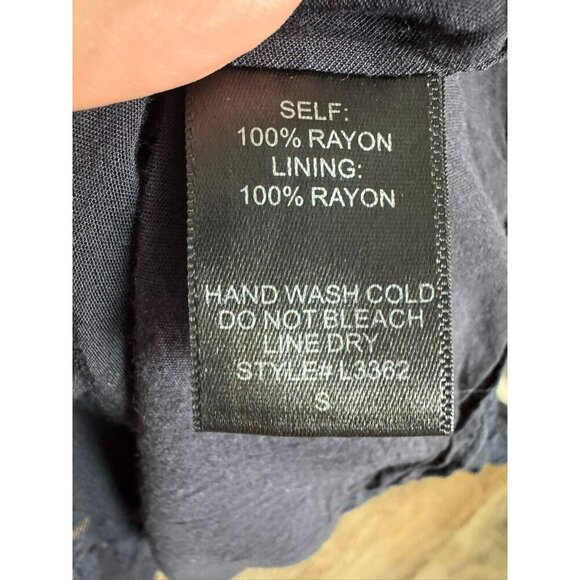 By Together Tunic Womens Size Small Boho Blue Brown Striped Babydoll Pockets - Picture 9 of 9